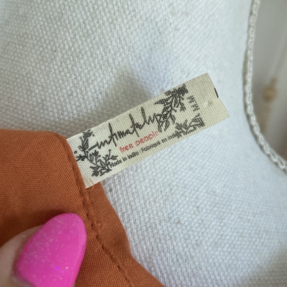 Free People Call Me Later bodysuit ruffle sleeves deep v copper flouncy medium - Picture 8 of 16